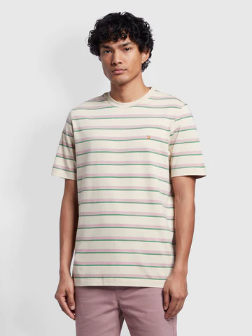 Farah T-Shirt Coxsone in Multi Stripe
