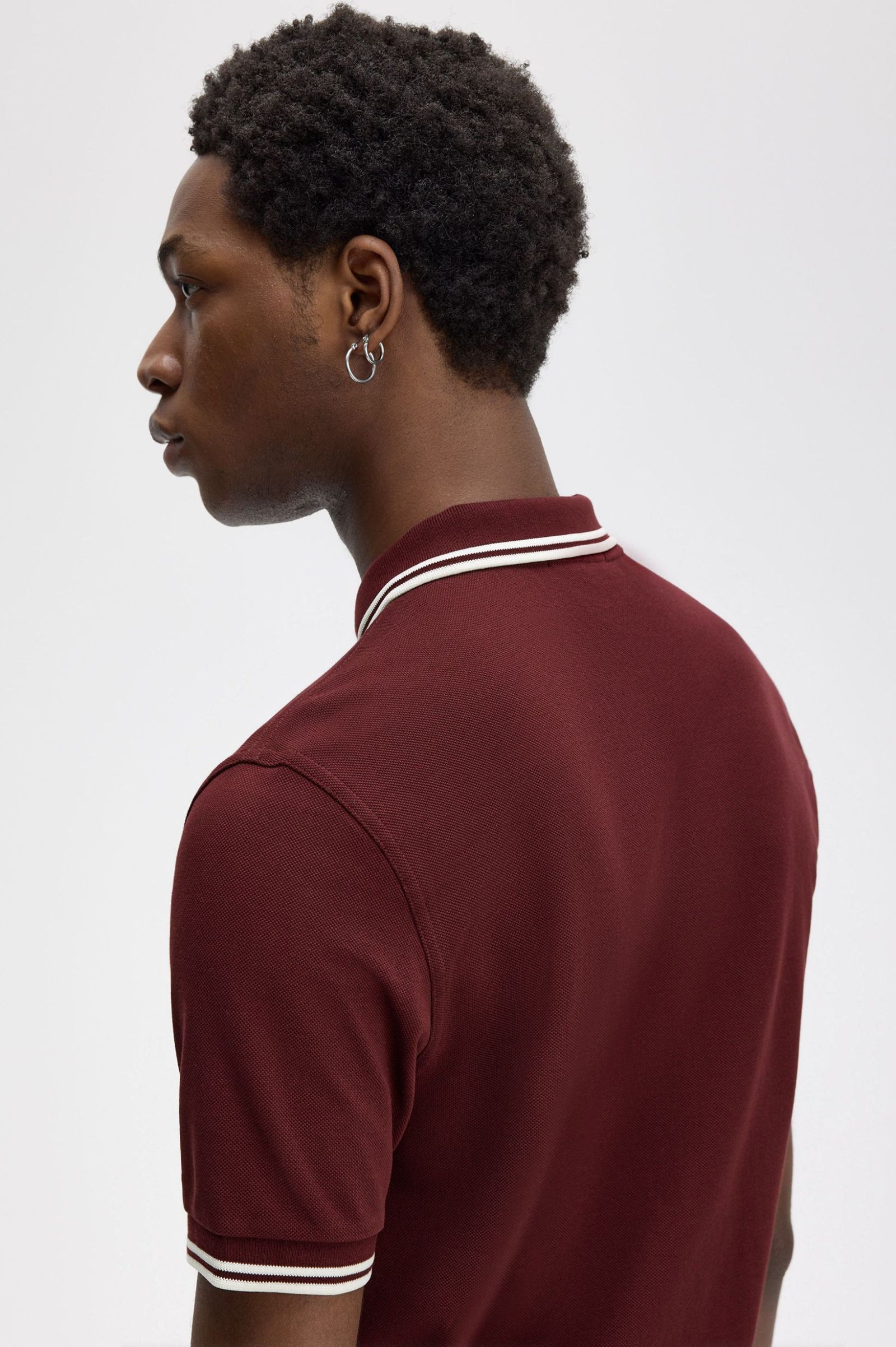 Fred Perry Twin Tipped Shirt in Oxblood