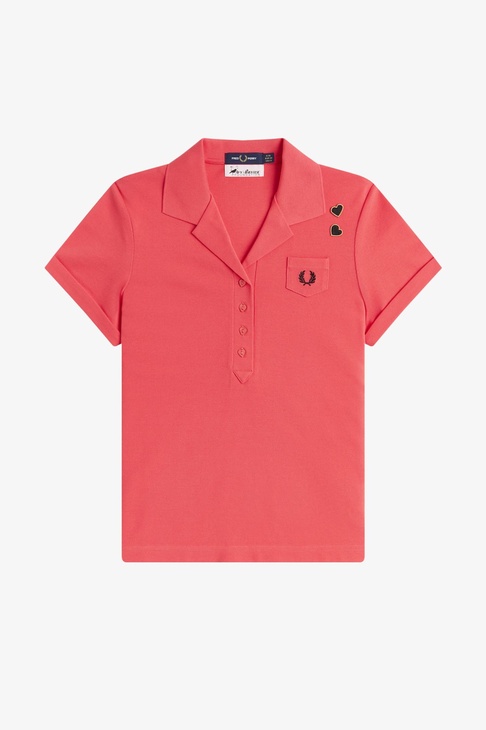 Fred Perry Amy Winehouse Pocket Detail Polo Shirt (Flamingo Tan)