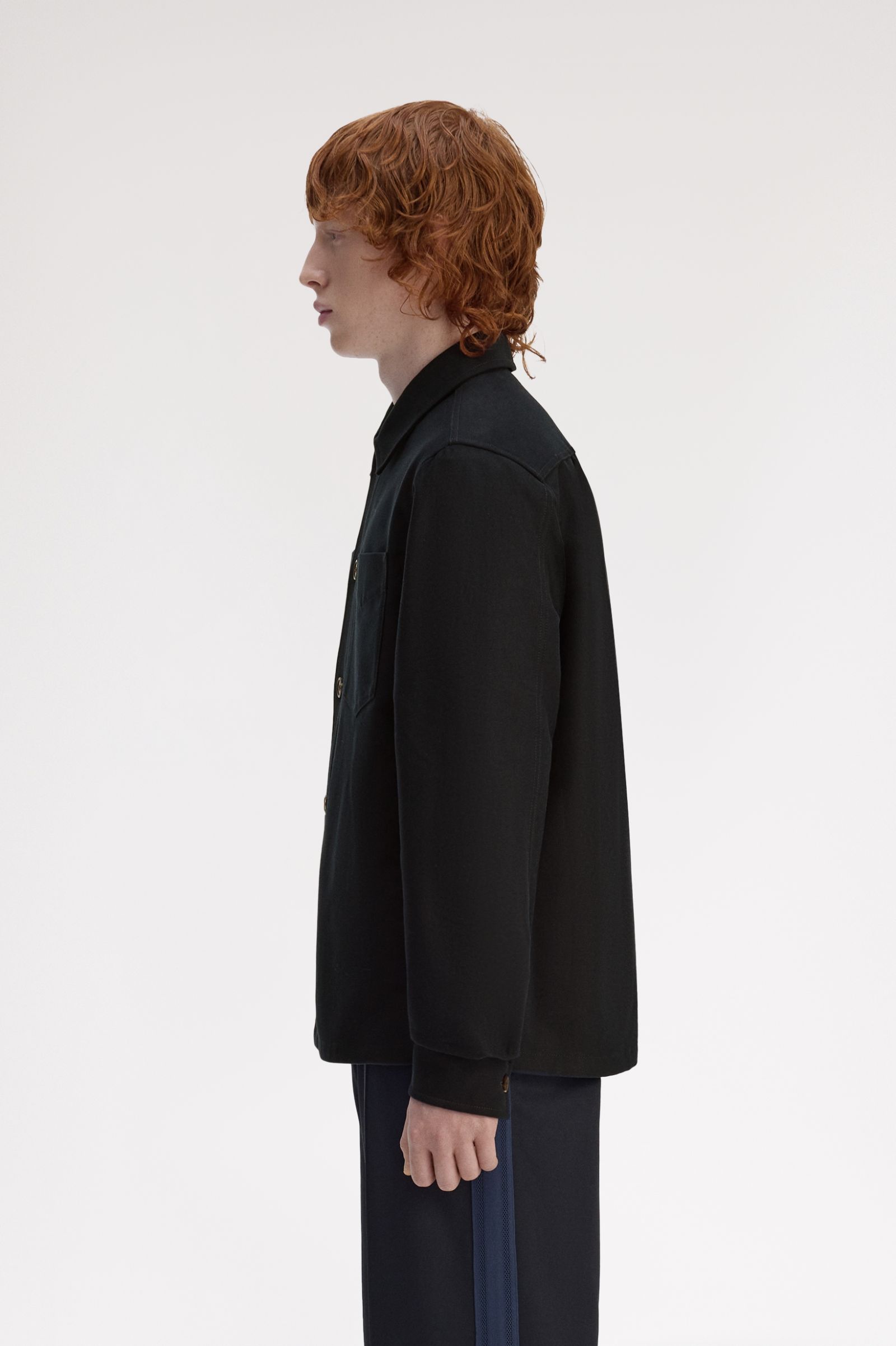Fred Perry Brushed Twill Overshirt (Black)