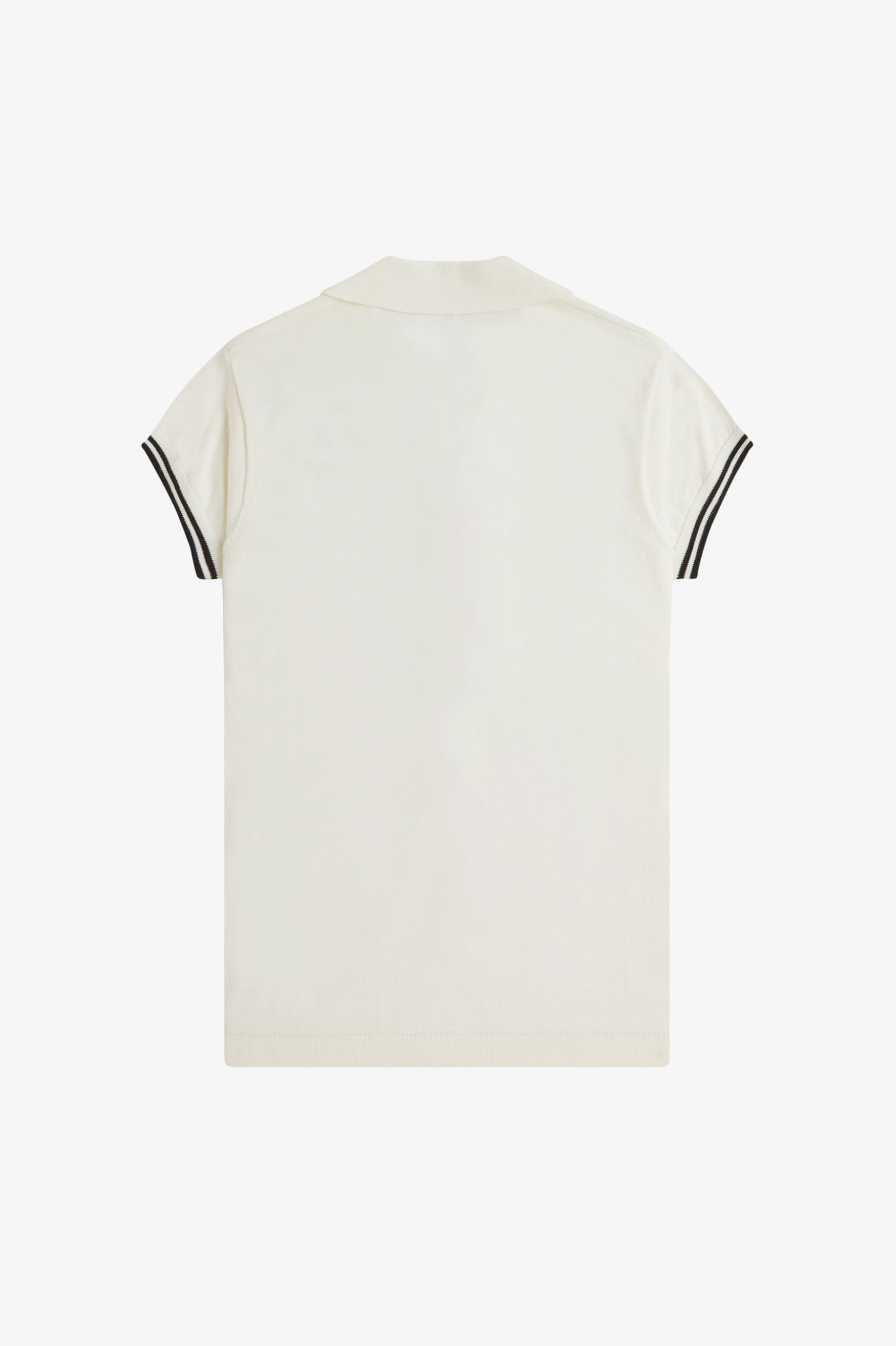 Fred Perry Amy Winehouse Pocket Detail Knitted Shirt in Light Ecru 