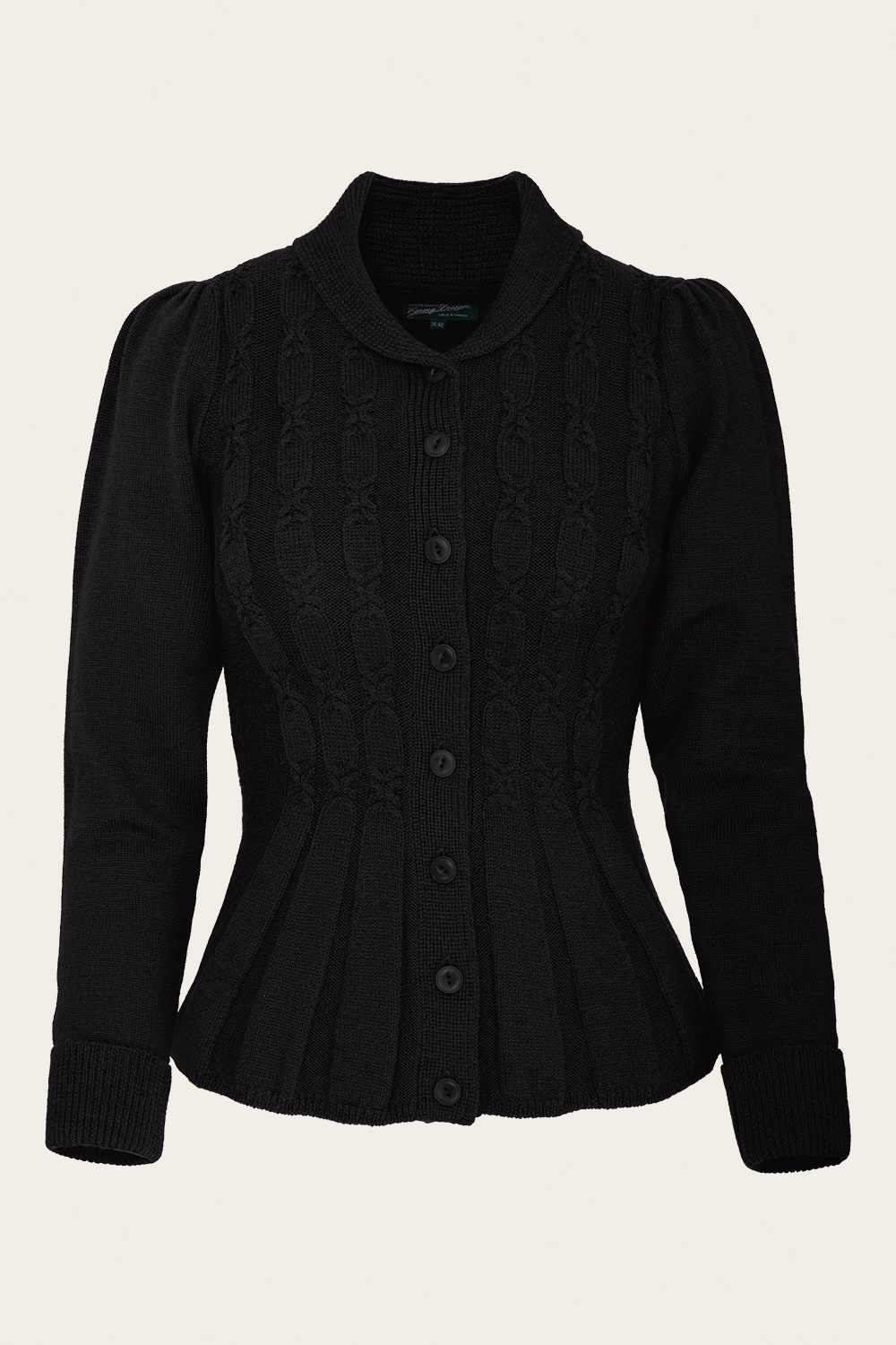 Emmy Design The Screen Siren Cardigan (Black Wool)