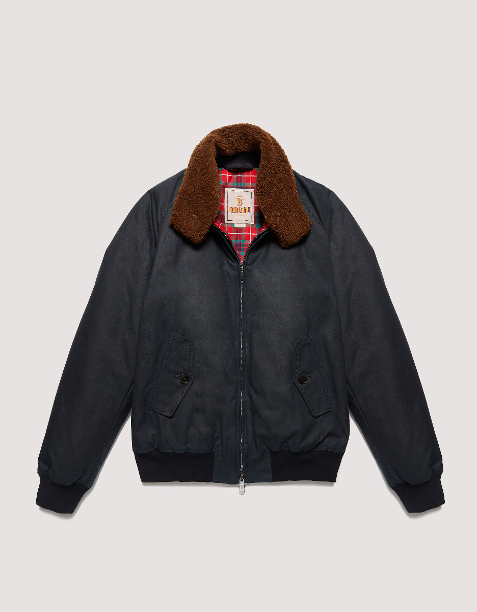 Baracuta Waxed Eco Fur Dark Navy-42