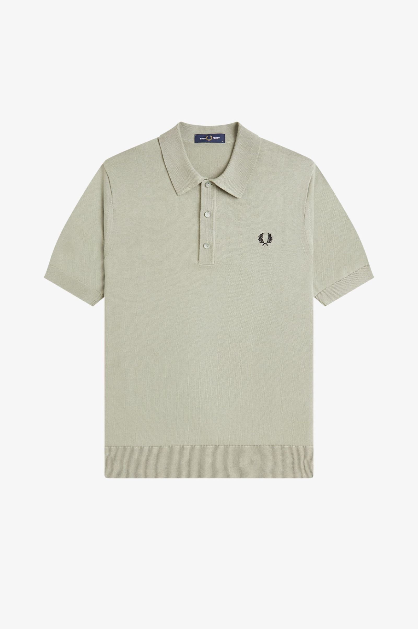 Fred Perry Cotton Knitted Shirt (Seagrass)