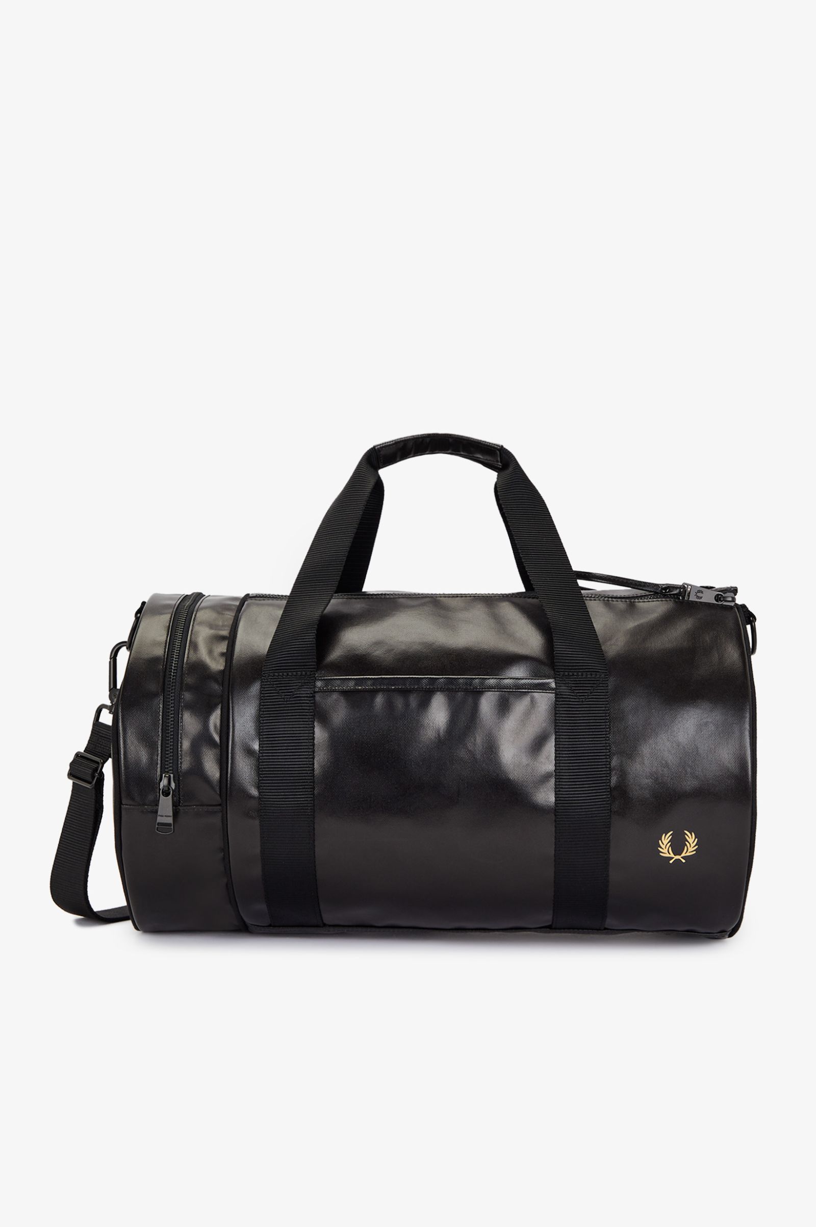 Fred Perry Tonal Barrel Bag in Black