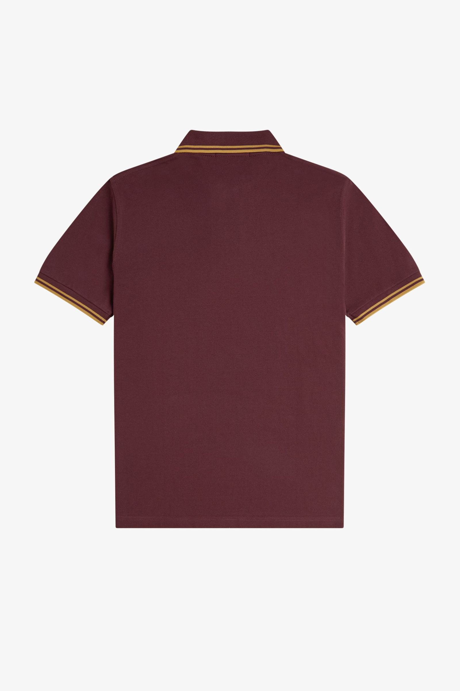 Fred Perry Made in England M12 Shirt in Oxblood/Honeycomb