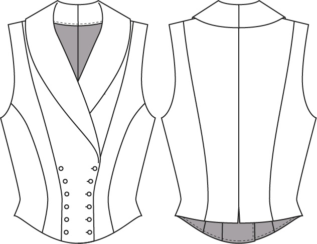 Emmy Design The Dapper Dame waistcoat in Hazelnut