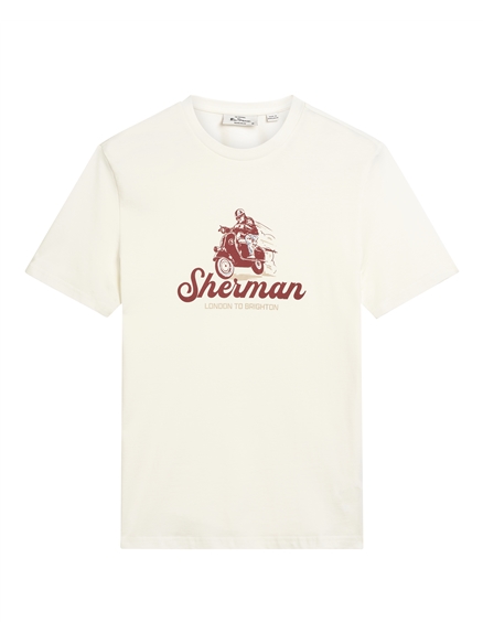 Ben Sherman Short Sleeve Race Day T-Shirt (Ivory)