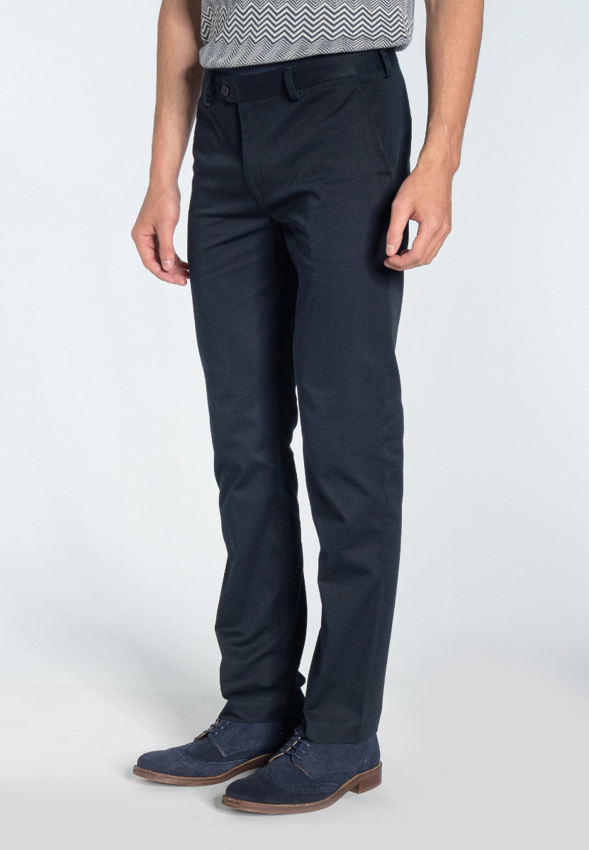 Merc Winston Sta Press Trousers Navy