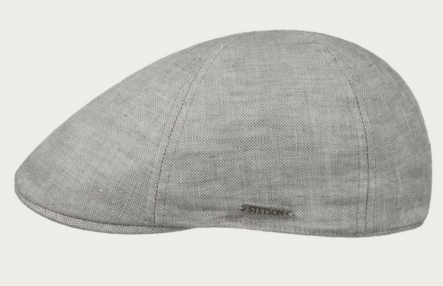 Stetson Texas Just Linen Flatcap Grau-Meliert 