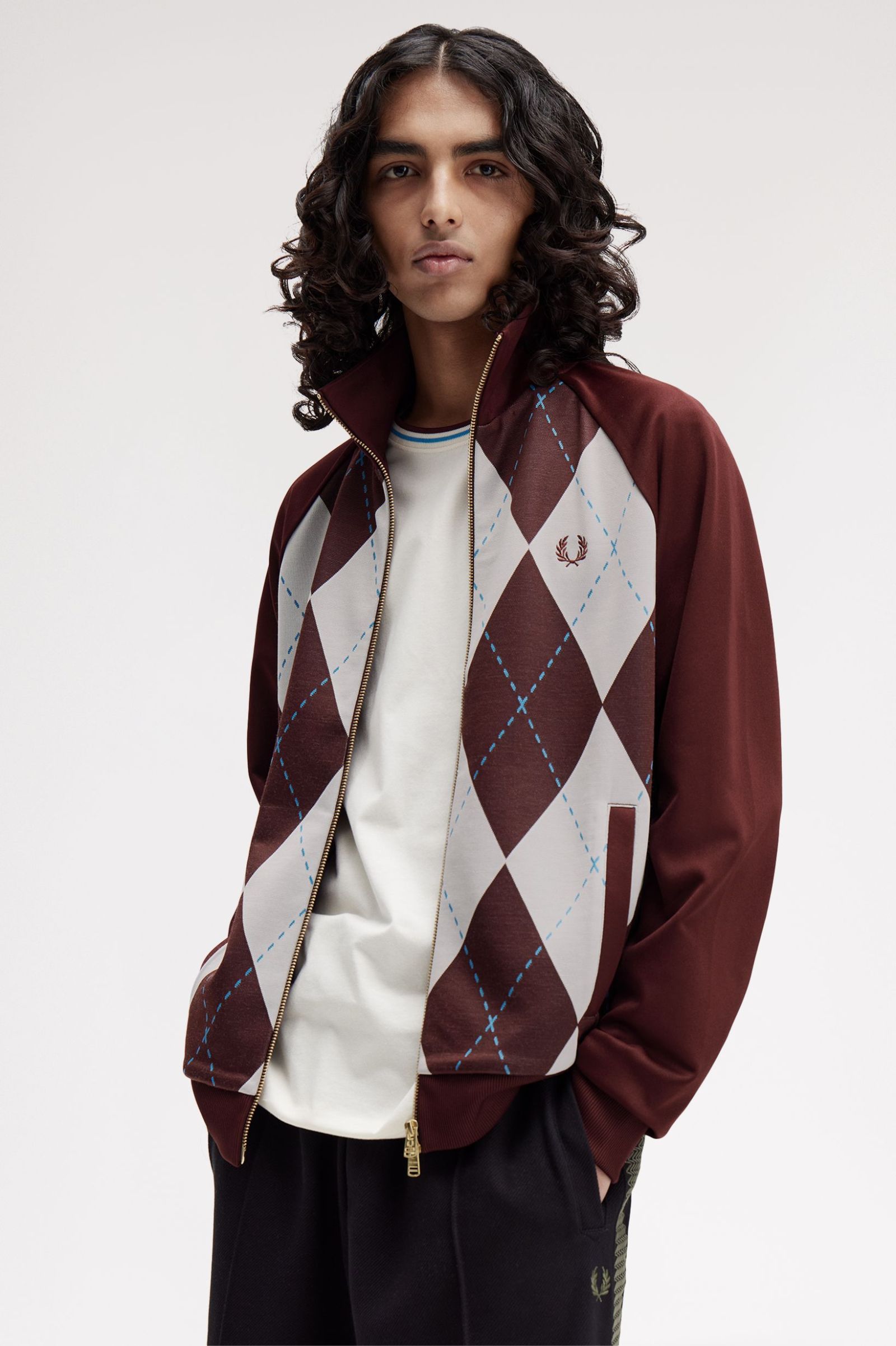 Fred Perry Argyle Track Jacket (Oxblood)