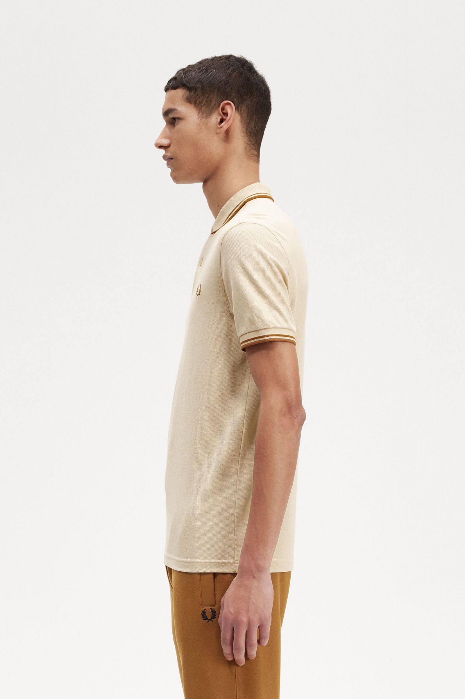 Fred Perry Twin Tipped Shirts in Oatmeal