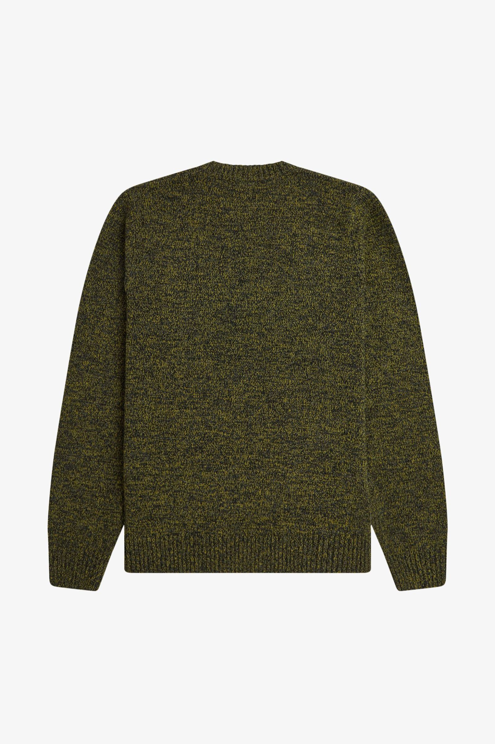 Fred Perry Twisted Marl Jumper (Anchor Grey/Tennis Ball Yellow/Black)