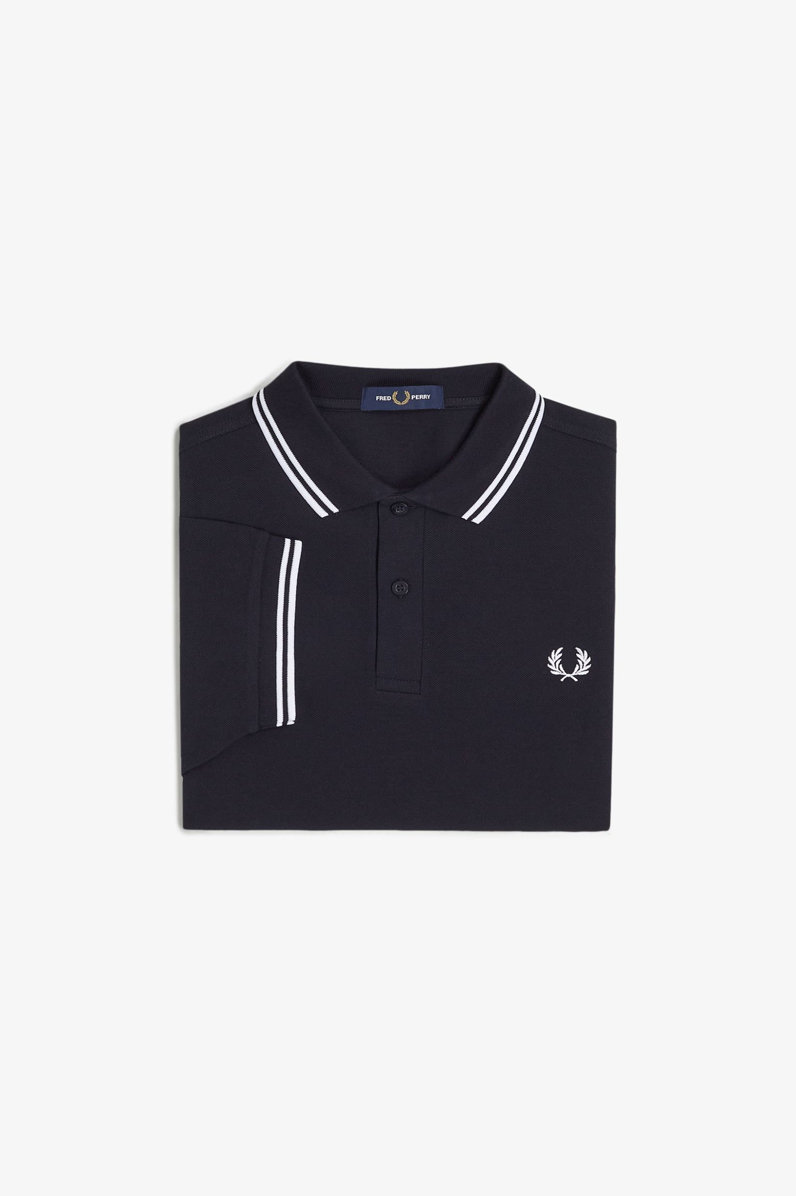 Fred Perry Twin Tipped Shirt in Navy/White