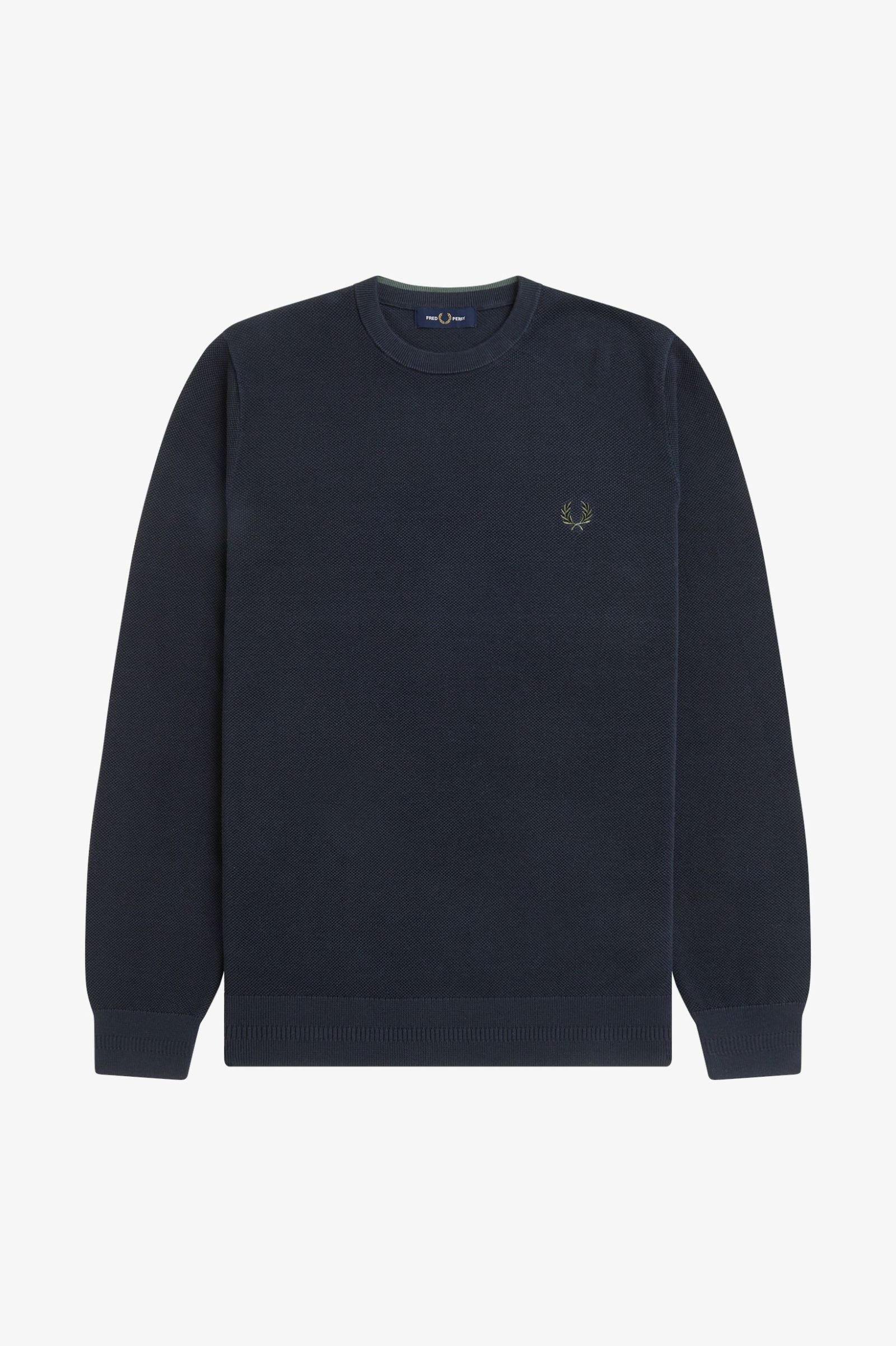 Fred Perry Pique Stitch Jumper (Navy)