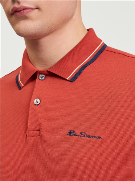 Ben Sherman  Short Sleeve Signature Polo (Jester Red)