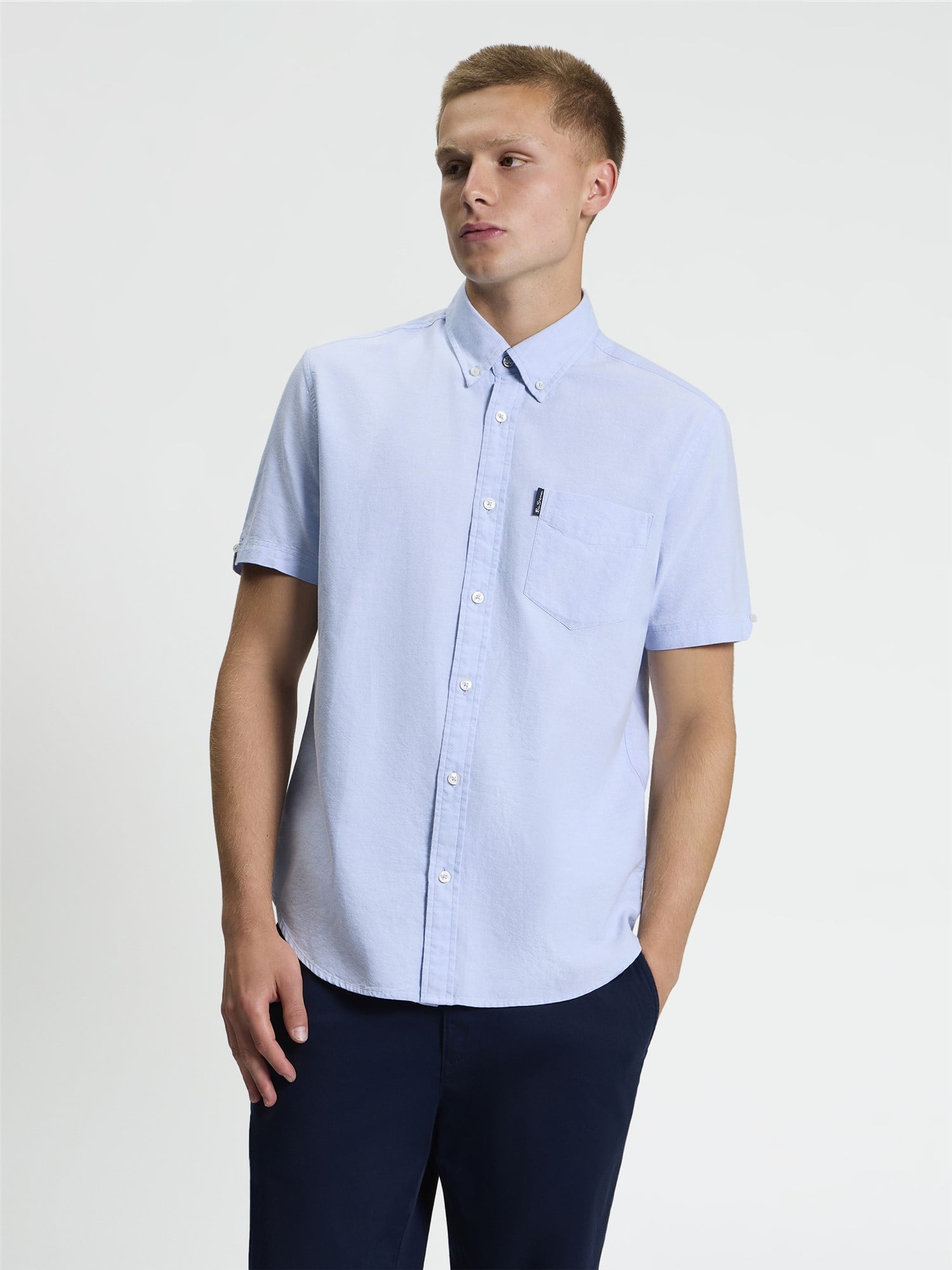 Ben Sherman Short Sleeve Signature Oxford Shirt (Sky) 
