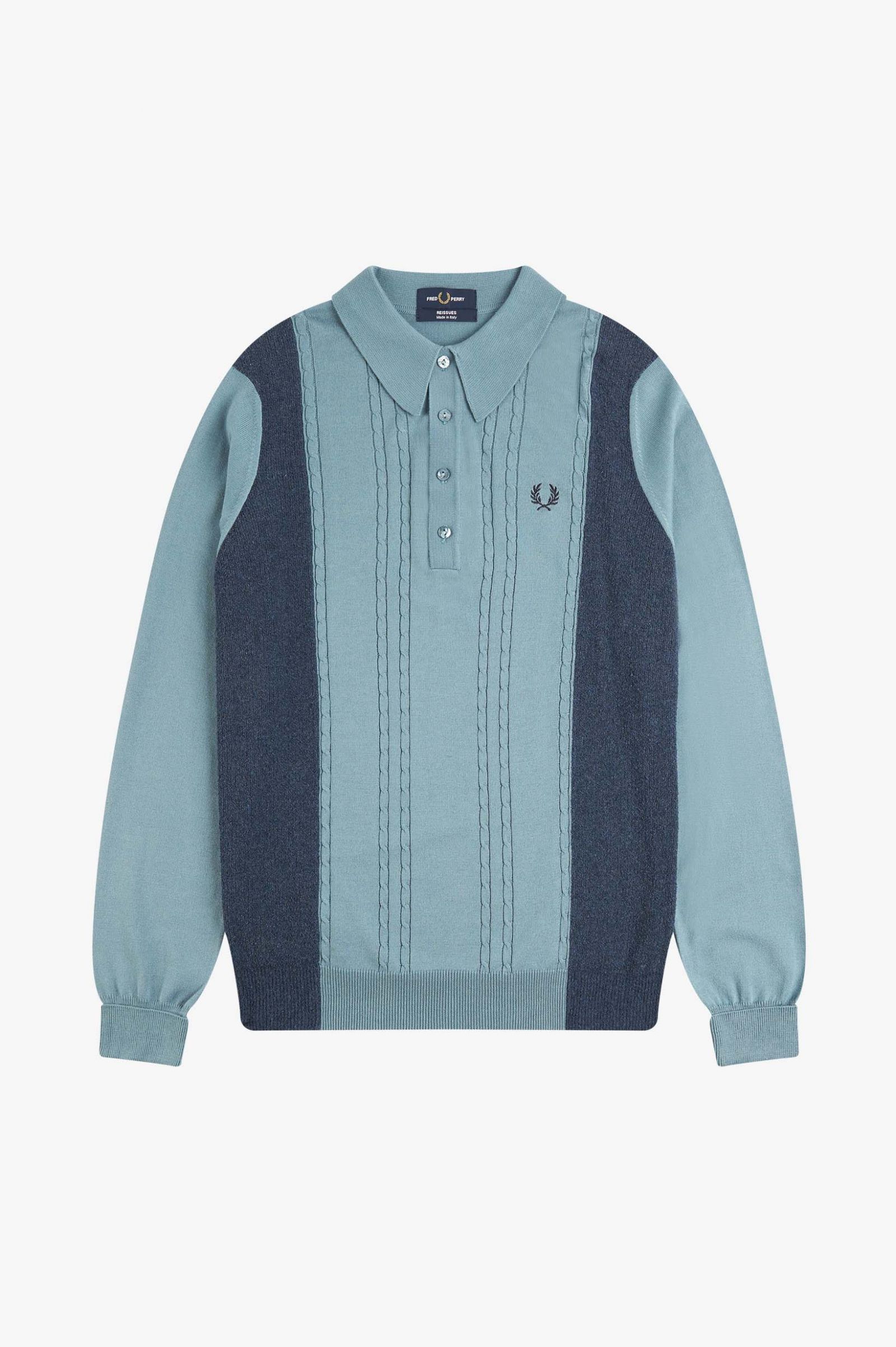 Fred Perry Reissues Panelled Cable Knit Shir