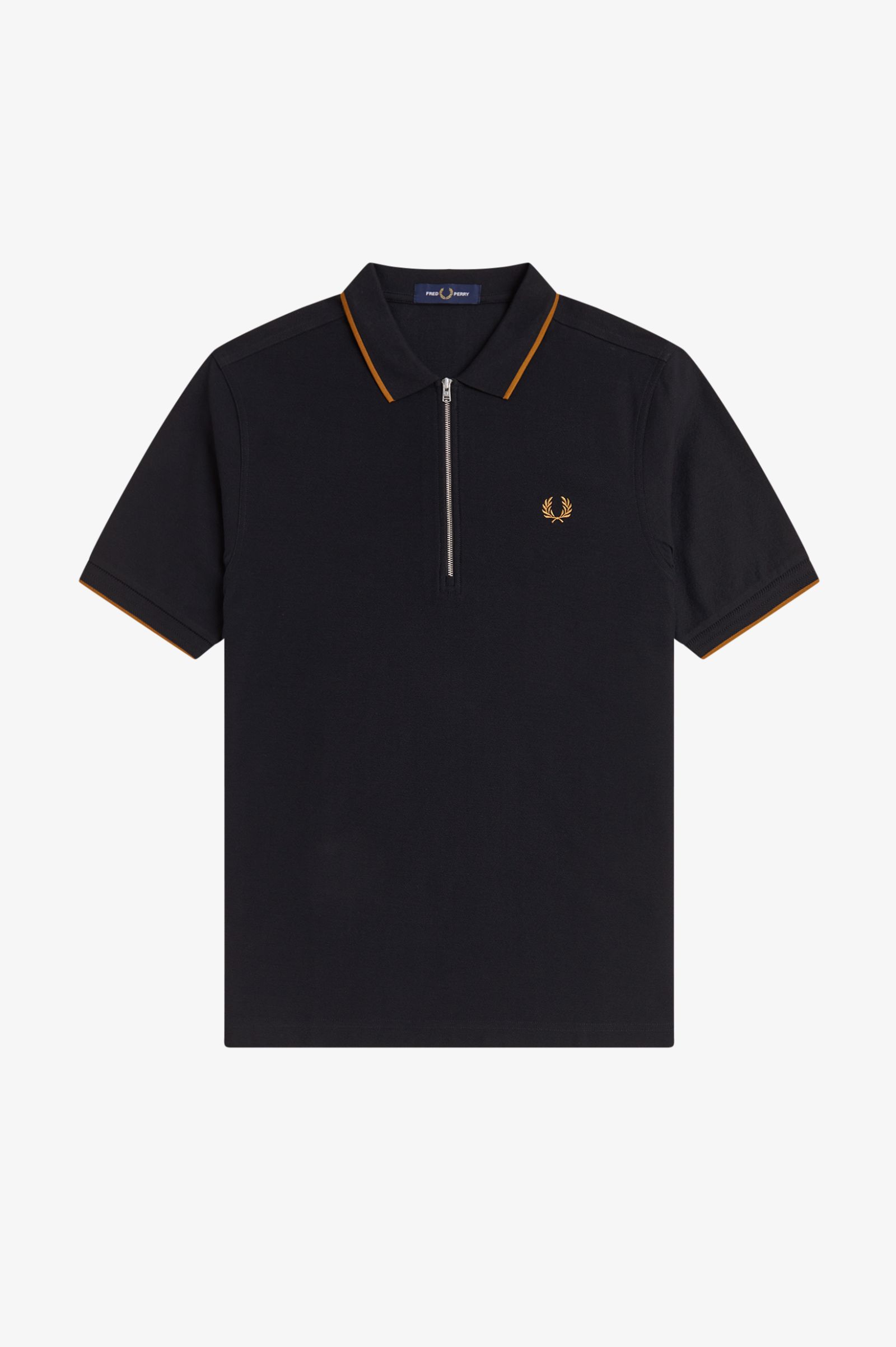 Fred Perry Crepe Pique Polo Shirt (Black)