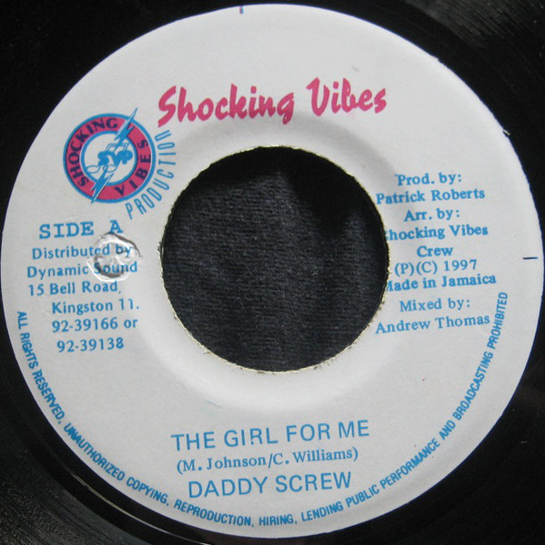 Daddy Screw - The Girl For Me / Shad Du - Red Label (7")