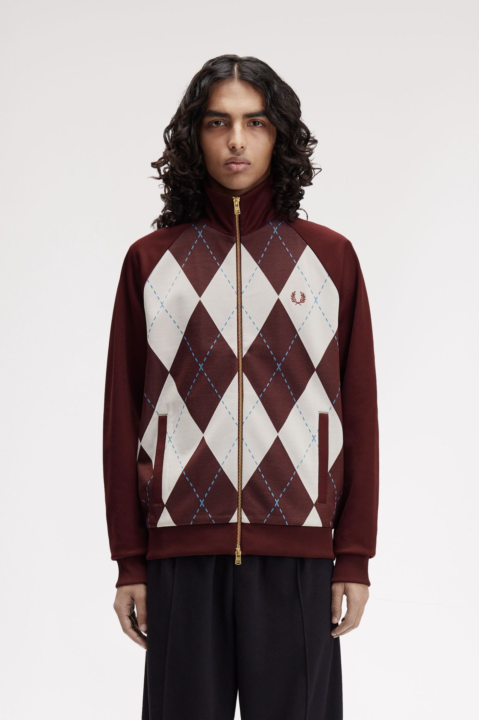 Fred Perry Argyle Track Jacket (Oxblood)