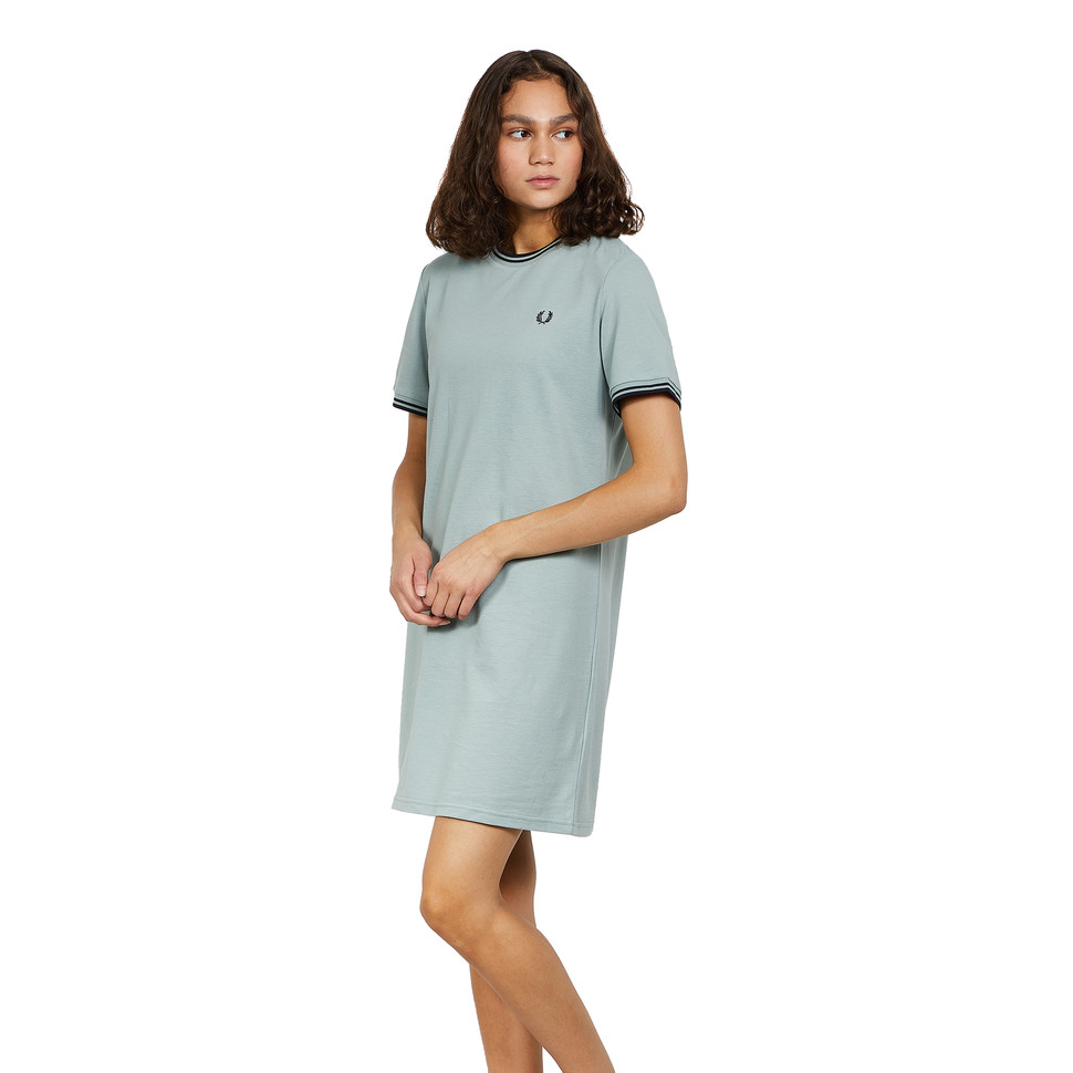 Fred Perry Twin Tipped Piqué Dress Silver Blue-8