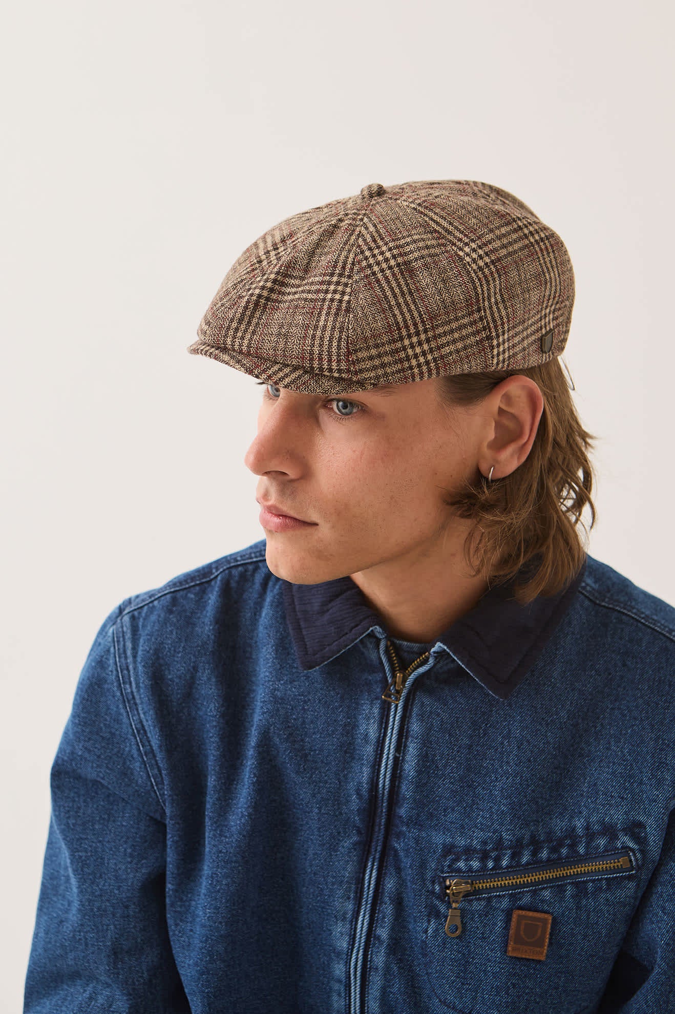 Brixton Brood Snap Cap (Brown/Tan/Red Plaid)