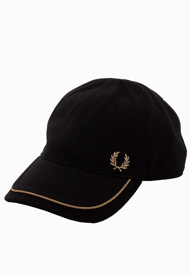 Fred Perry Blocked Pique Cap Black/Champagne