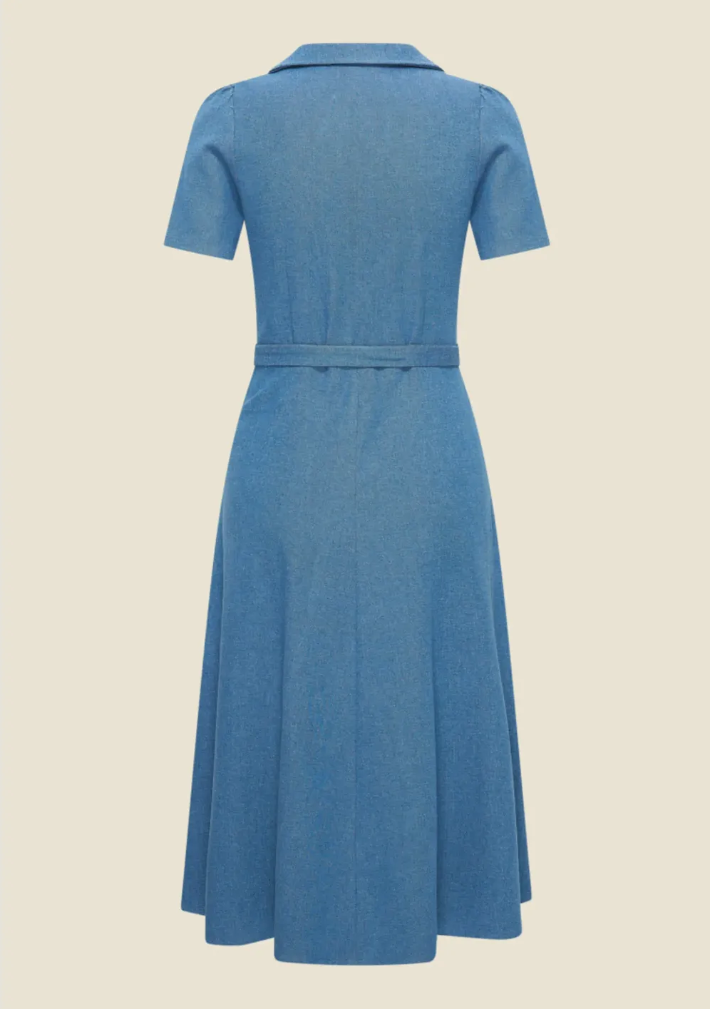 Very Cherry Revers Dress Midi (Light Denim)
