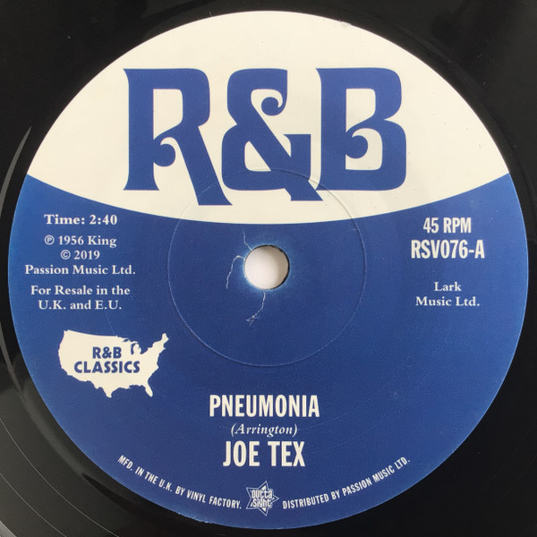 Joe Tex / Little Willie John – Pneumonia / Fever (7")