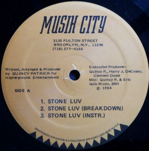 Quincy Patrick - Stone Luv (12")