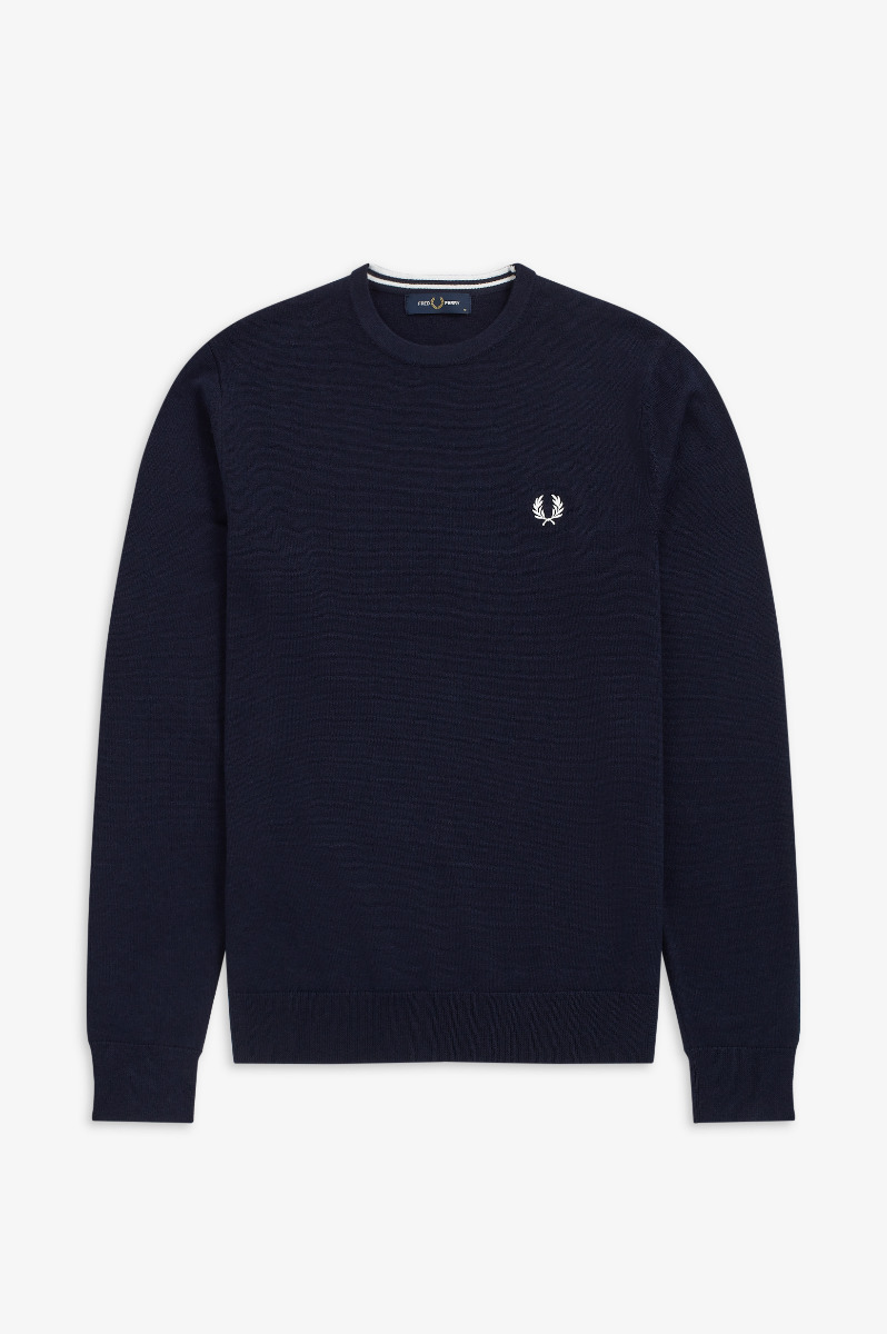 Fred Perry Classic Crew Neck Jumper K9601 Navy-XL