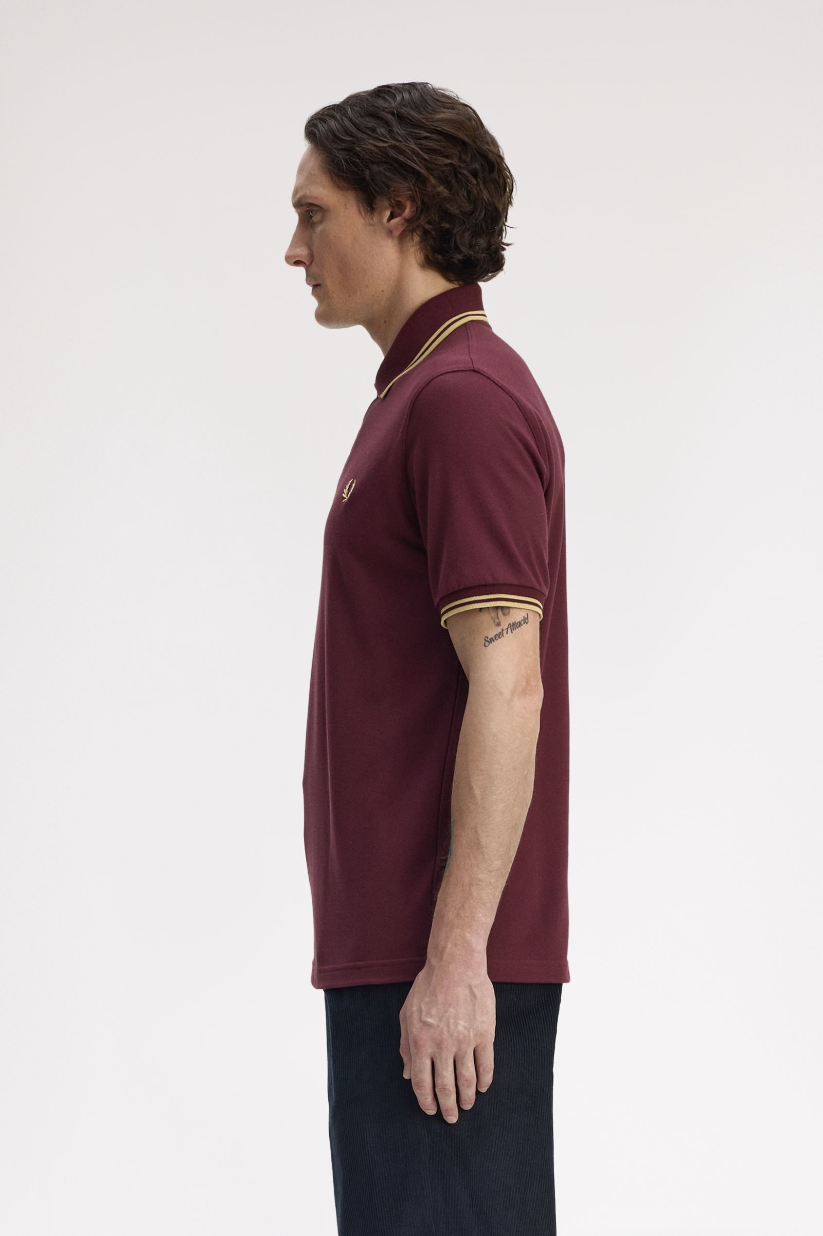 Fred Perry Made in England M12 Poloshirt (Oxblood/Champagne)