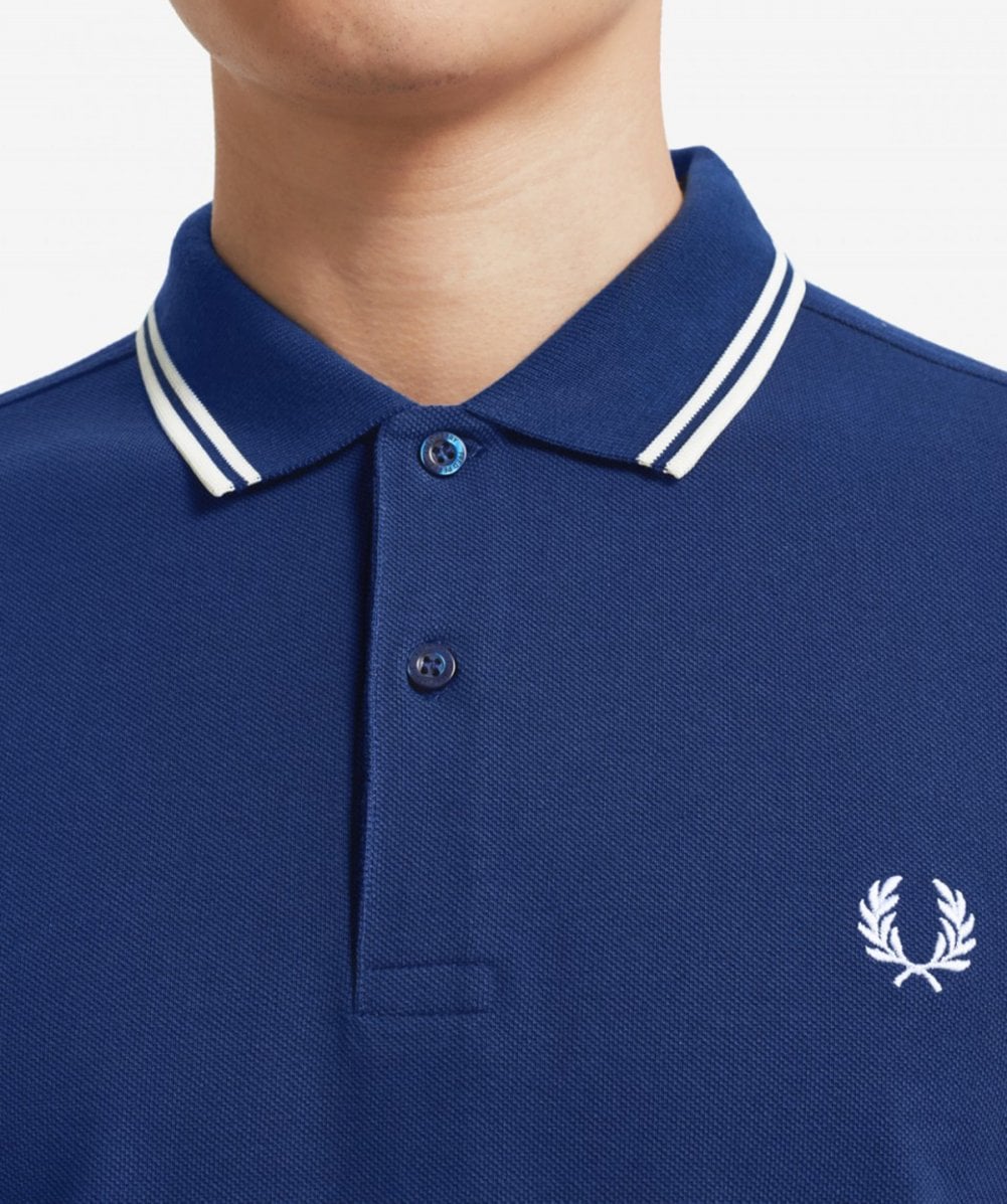 Fred Perry Poloshirt Medblue/White I71-XXL