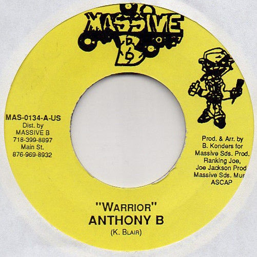 Anthony B – Warrior / Roots Radics Band – Cuss Cuss Rydem (7")        