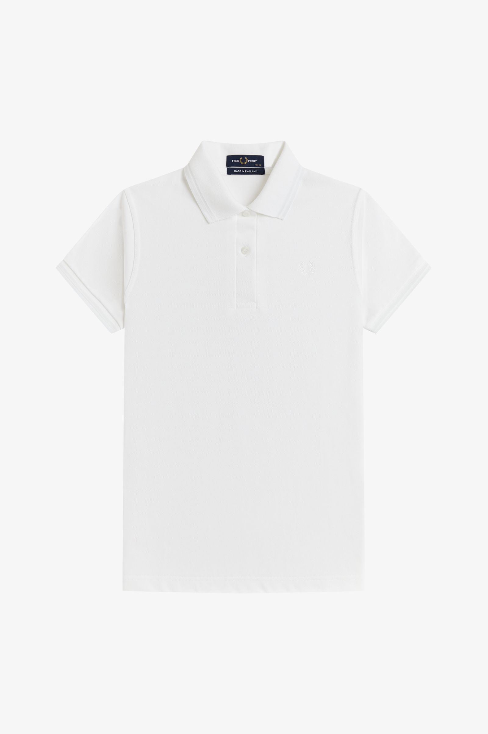 Fred Perry Made in England G12 Twin Tippd Polo Shirt (White/White)