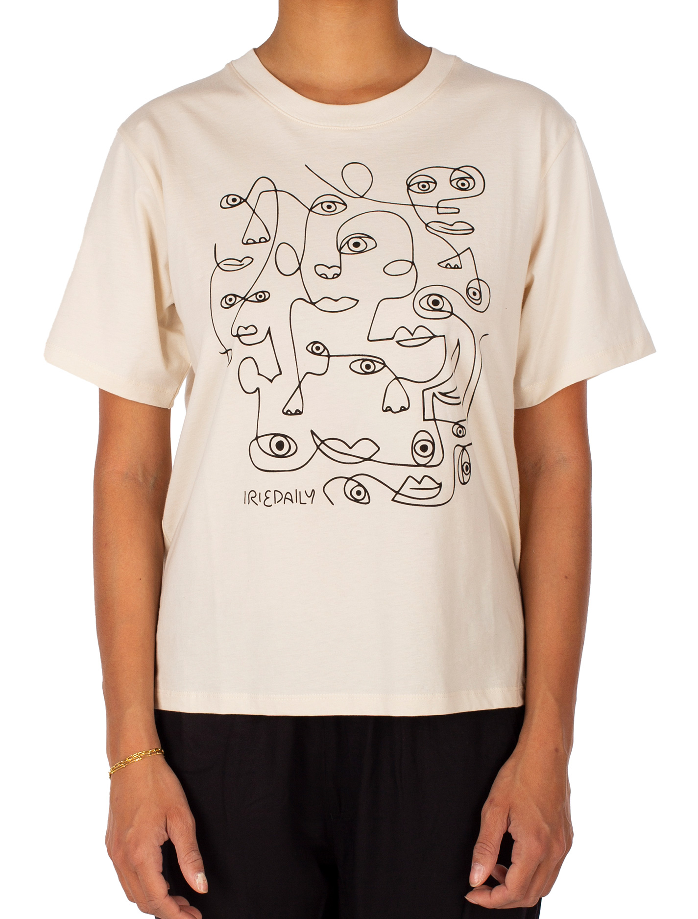 Iriedaily Damen Faces Tee in Undyed