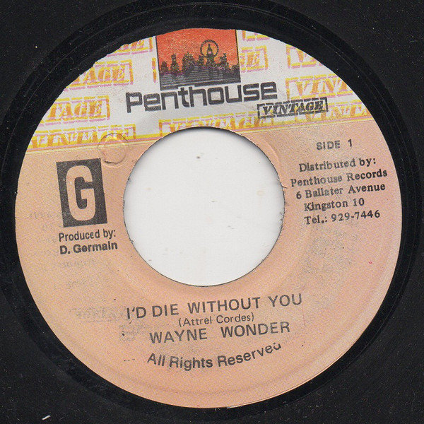 Wayne Wonder - I'd Die Without You / Version (7")