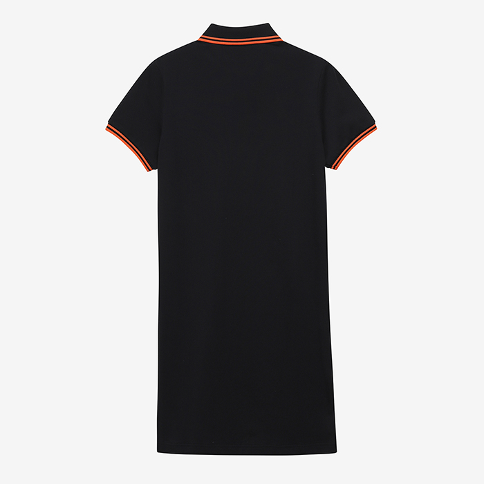 Fred Perry Twin Tipped Polo Dress Black/Tangerine-8