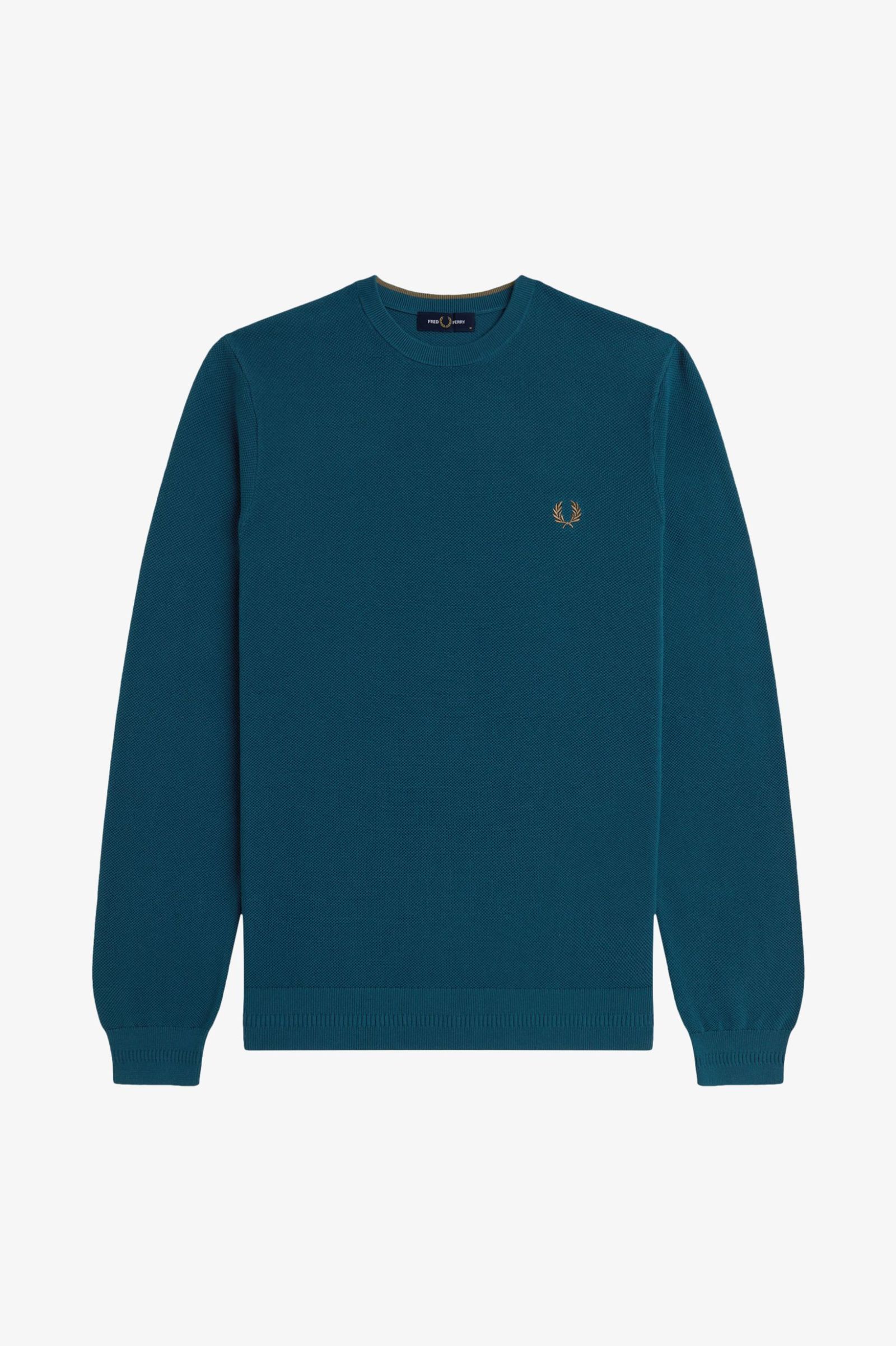 Fred Perry Piqué Stitch Jumper (Dark Petrol)