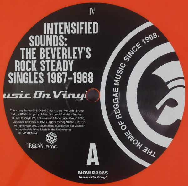 Various – Intensified Sounds: The Beverley's Rock Steady Singles 1967 - 1968 (DOLP)  