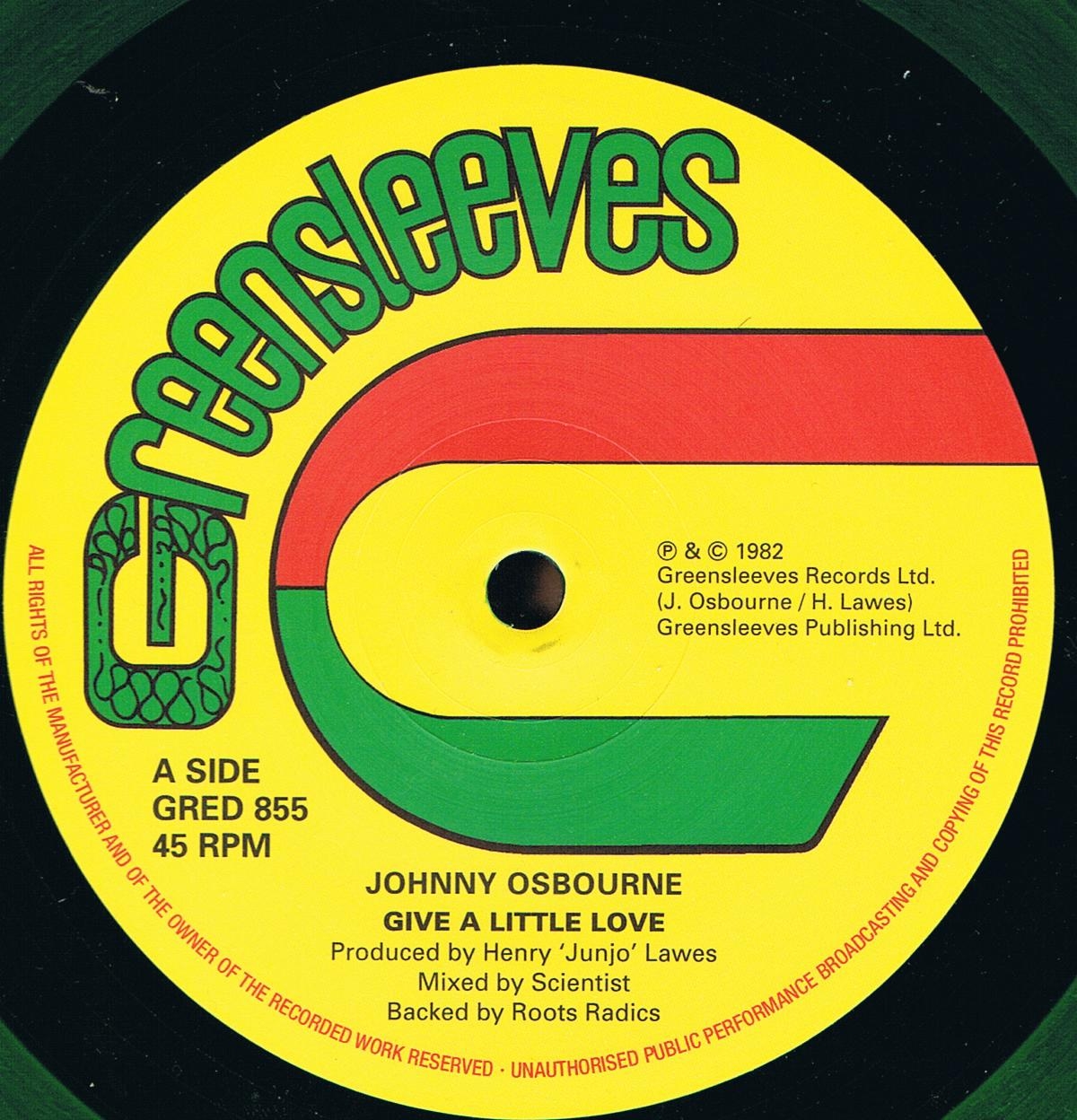 Johnny Osbourne - Give A Little Love / Roots Radics - Give A Little Dub (12")