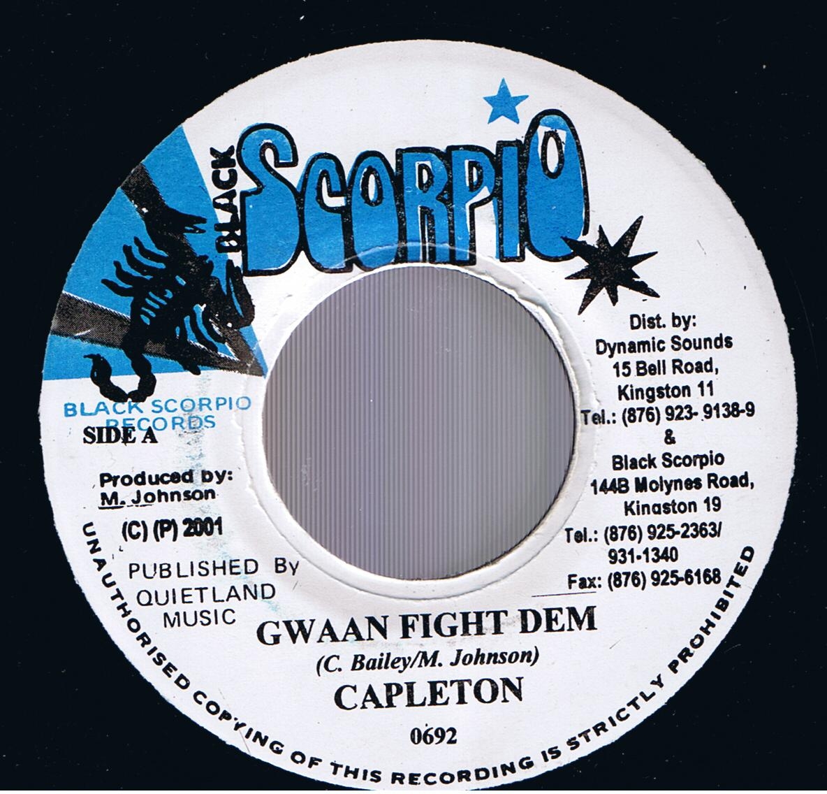 Capleton - Gwaan Fight Dem / Angel Rhythm (7")