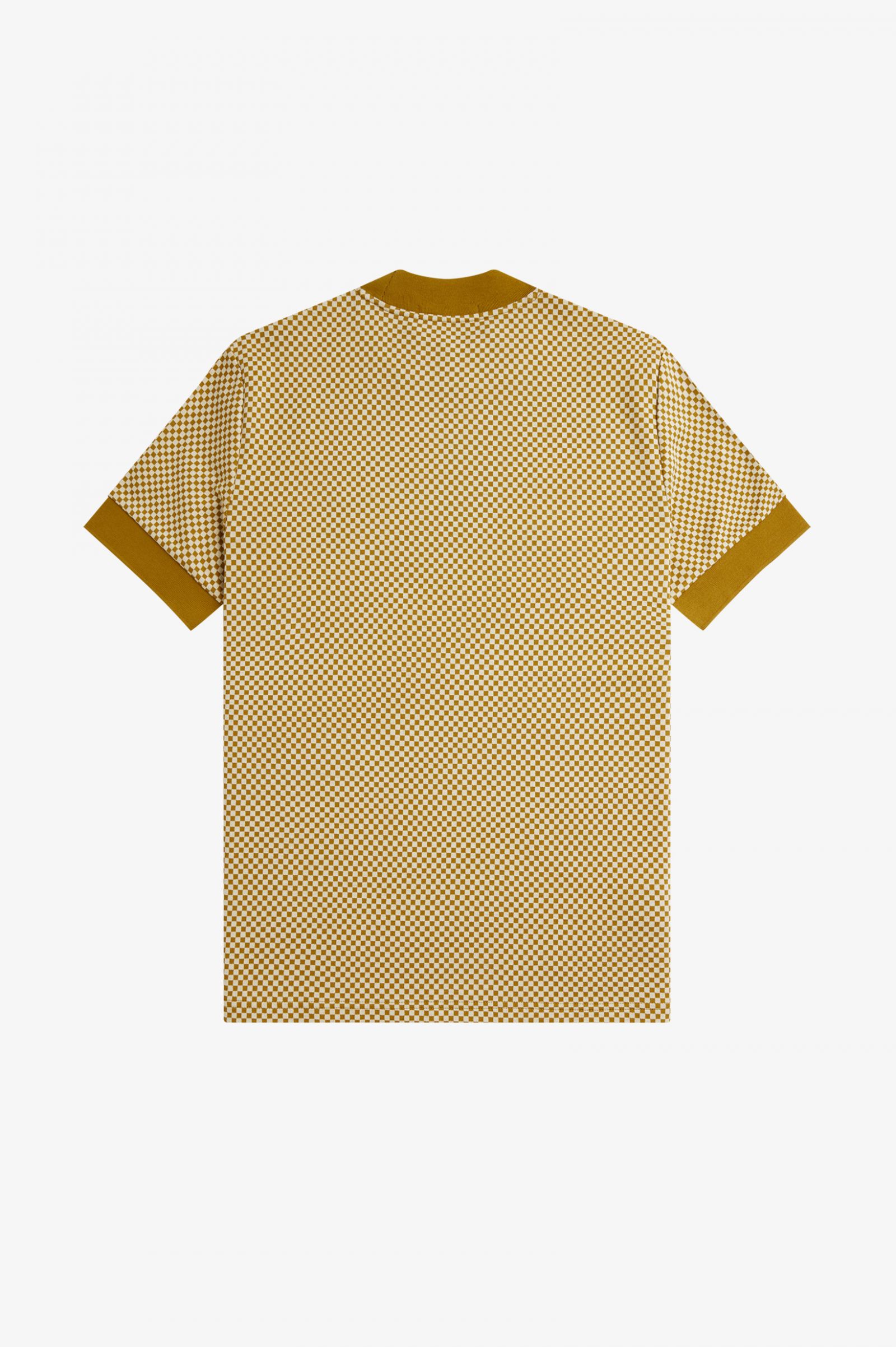 Fred Perry T-Shirt mit Mikro-Schachbrettmuster