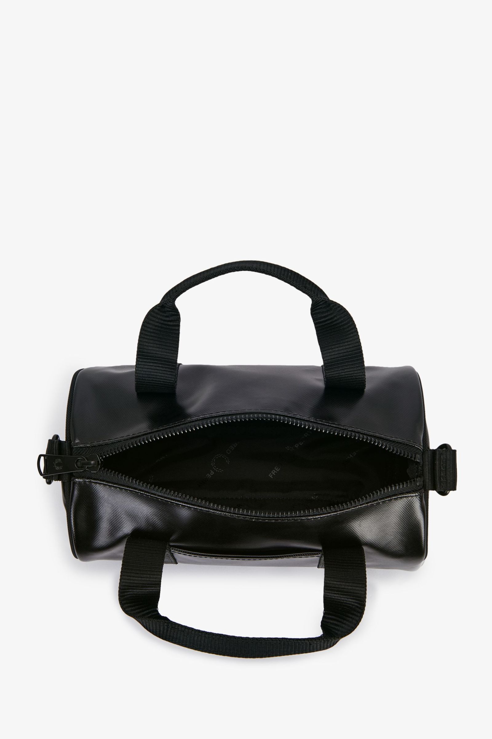 Fred Perry Tonal Classic Mini Barrel Bag in Black/Gold
