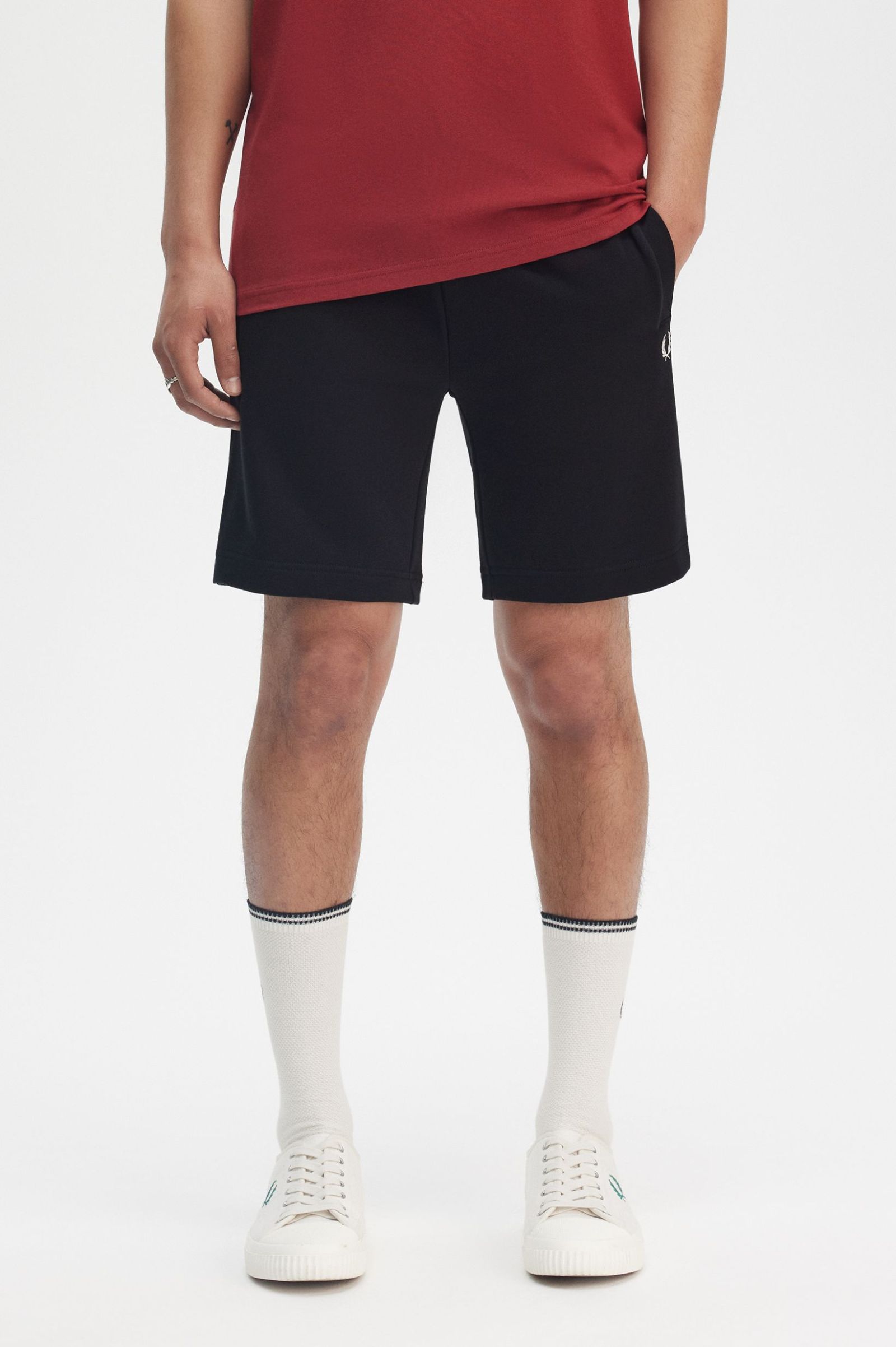 Fred Perry Classic Sweat Short in Black 