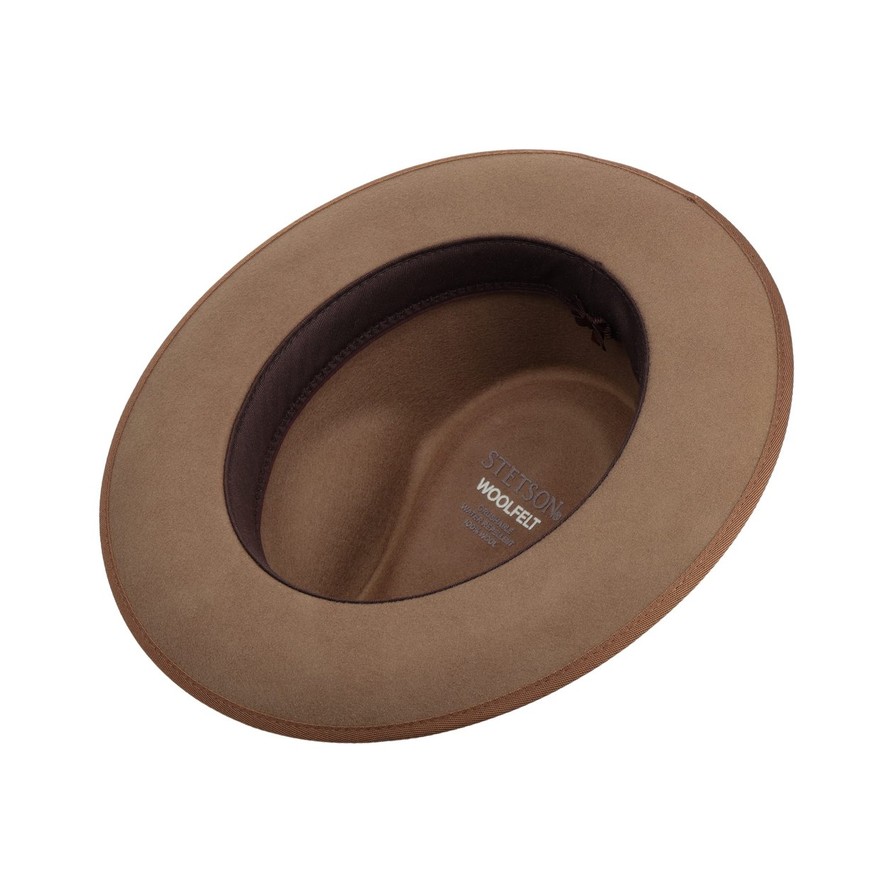 Stetson Stenbrick Fedora Wool Hat (Light Brown)
