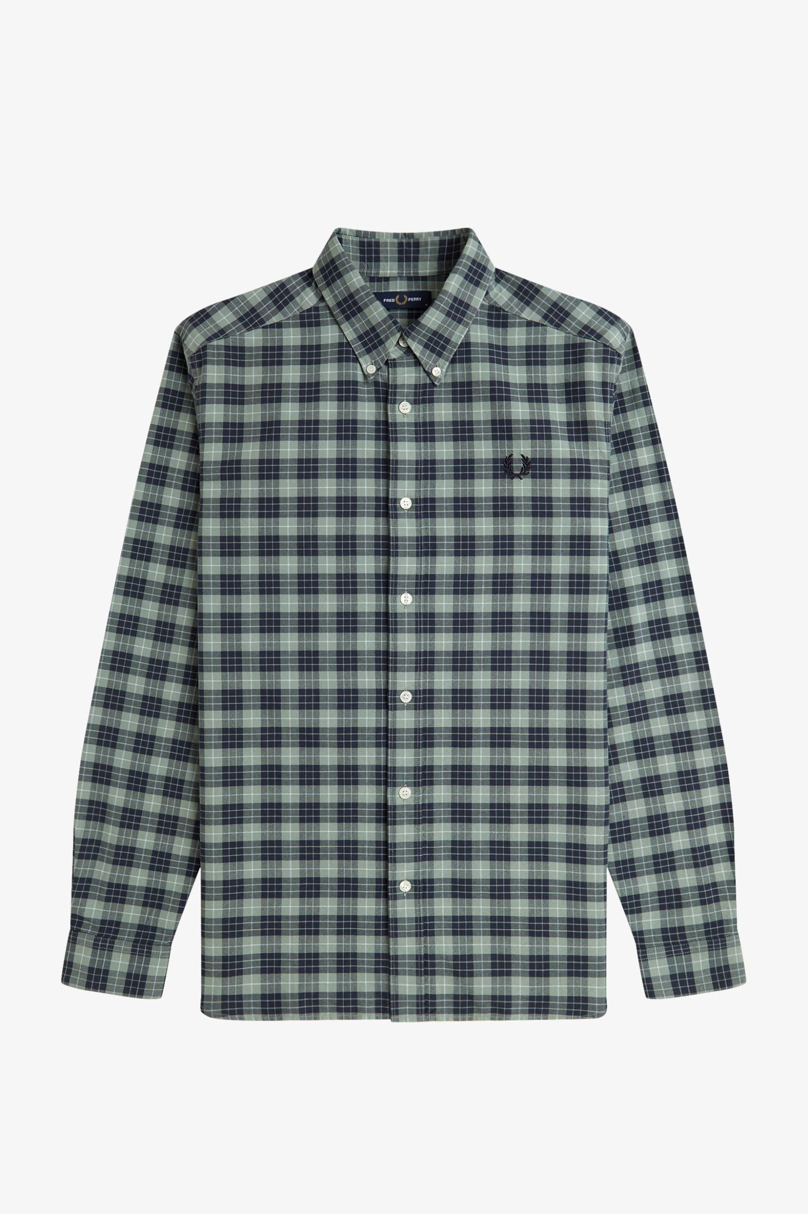 Fred Perry Tartan Oxford Shirt (Bayleaf)