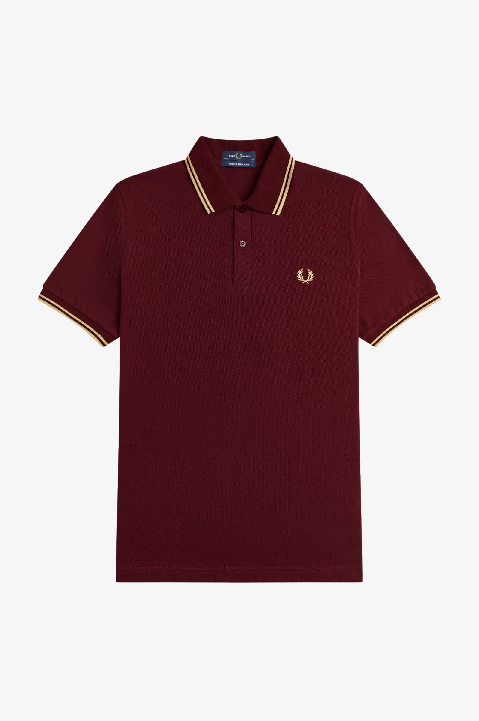 Fred Perry Made in England M12 Poloshirt (Oxblood/Champagne)