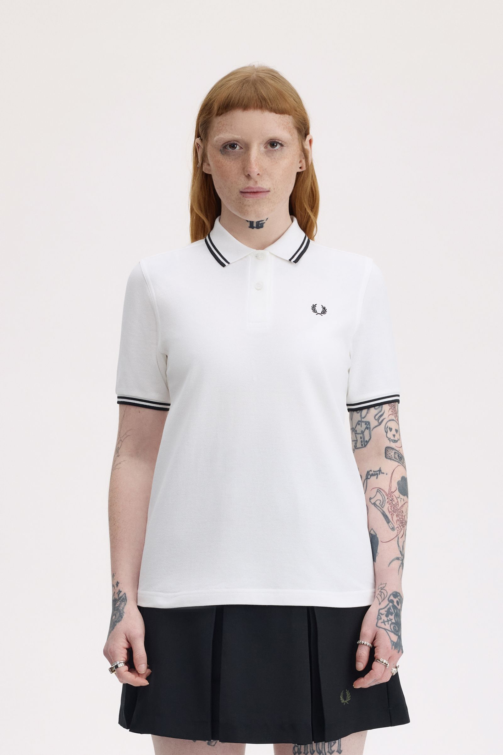 Fred Perry Twin Tipped Polo Shirt (White)
